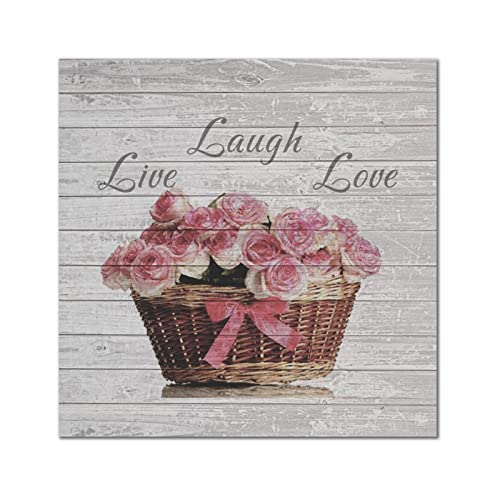 Plaque en bois Live Laugh Love, l'accessoire déco vintage pour un intérieur chaleureux