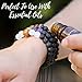 Set of 3 Anxiety Bracelet For Women | Essential Oil Bracelets, Lava Rock Diffuser Bracelets For Women with Rose Quartz, Amethyst, Tiger's Eye, Sandalwood. Gift Box. Gift Card + Extra Satin Bag.