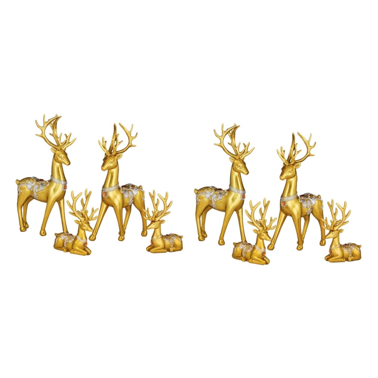 Décors d'artisanat de wapiti doré de prestige pour meuble de salon et vitrine
