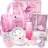 Golray 15 Pcs Dance Recital Gifts for Girls Age 5 6 7 8 12 with Ballet Dance Bag/Musical Ballerina Jewelry Box/Water Bottle/Journal Christmas Birthday Gifts Kid Girl Toy for Daughter, Granddaughter