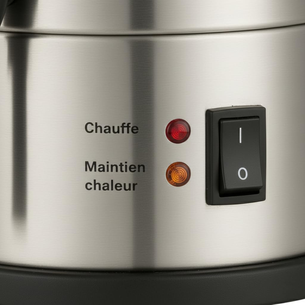 Générique Percolateur à Café Professionnel - 10 L - Double Paroi - 950 W - Robinet Anti-Goutte - 65 Tasses