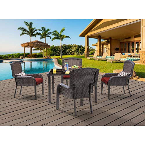 Hanoverhanover Stradn5pcsq Red Strathmere 5 Piece Dining Set With 48 Square Table Dailymail