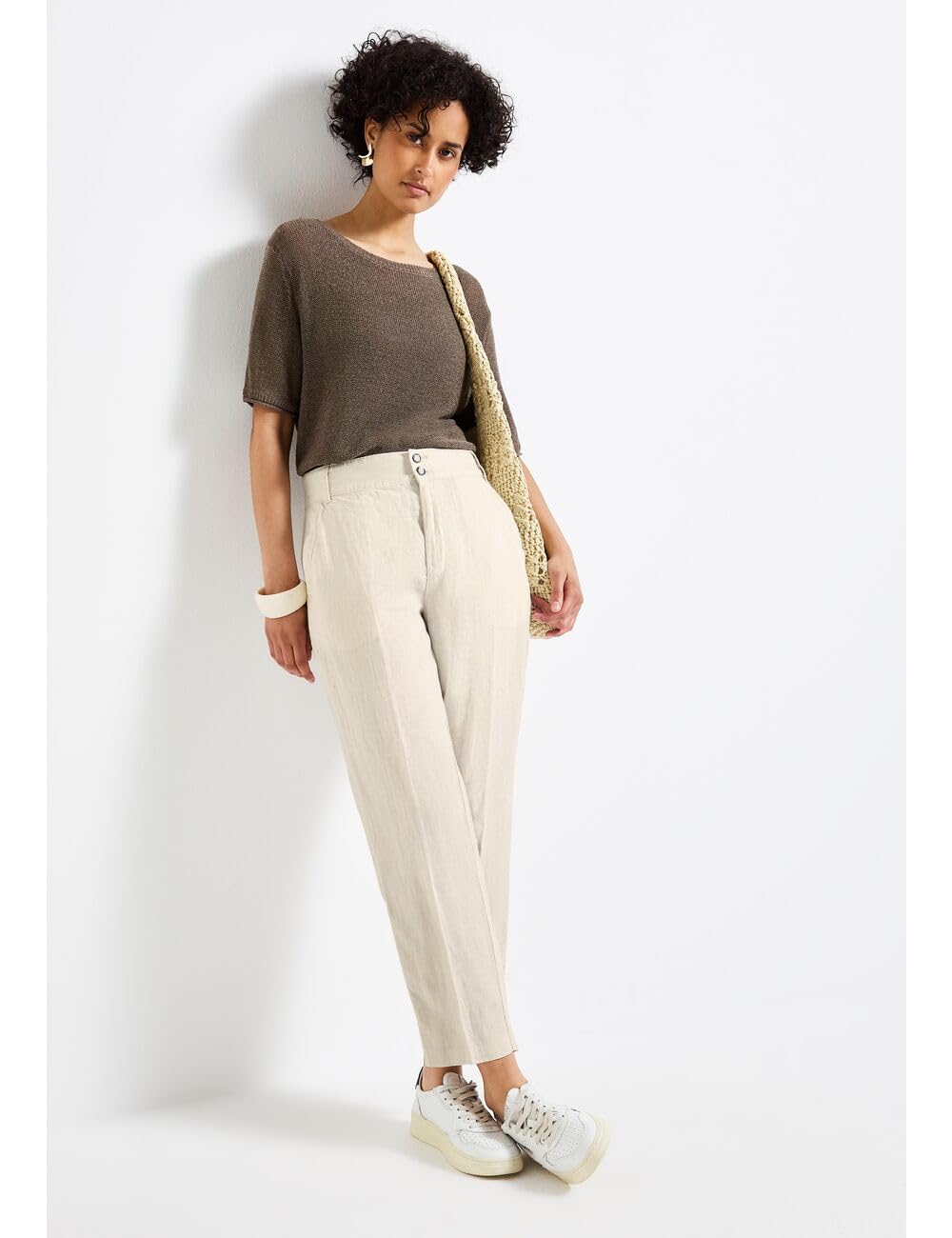 Street One A378743 - Lniane chinosy o swobodnym kroju Kobiety
