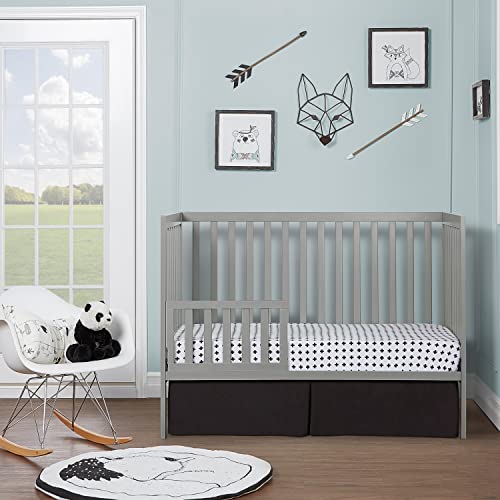 Image of Dream On Me Toddler Guard Rail for Convertible Crib, Solid Wood Bed Rail for Toddler Bed Conversion, Cool Grey
