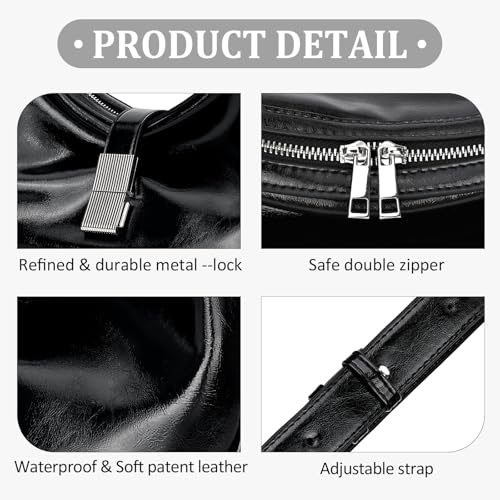 Image of BADDIES Fashion Hobo Bags for Women Shoulder Hobo Purses Soft Vegan Leather Handbag With Adjustable Strap