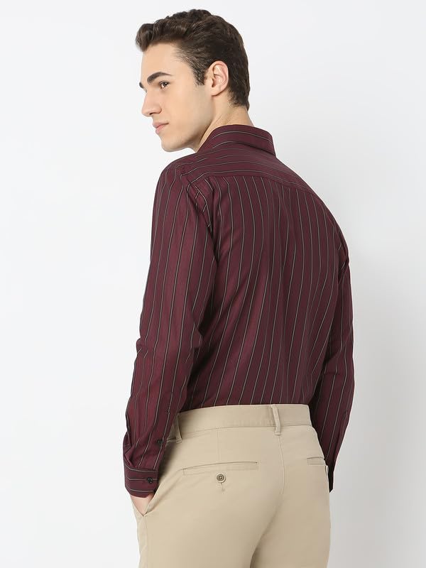 Image of Men's Striped Cotton Formal Shirt