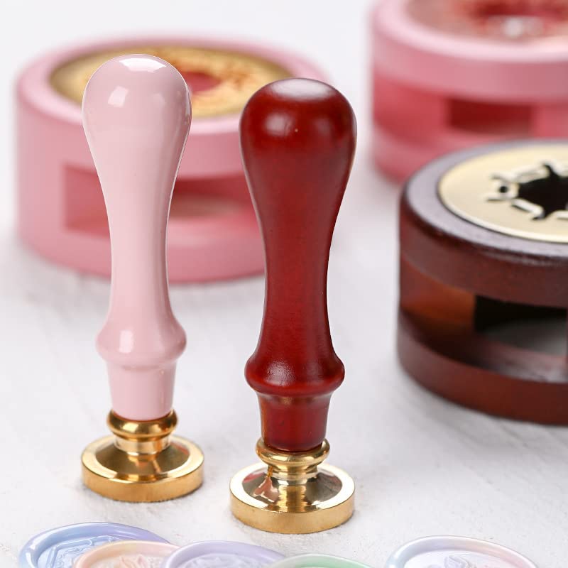 PATIKIL Kit Ceralacca Con Scaldino E Cucchiaio – Rosa – Per Sigilli Personalizzati Su Inviti, Lettere E Bomboniere - 3