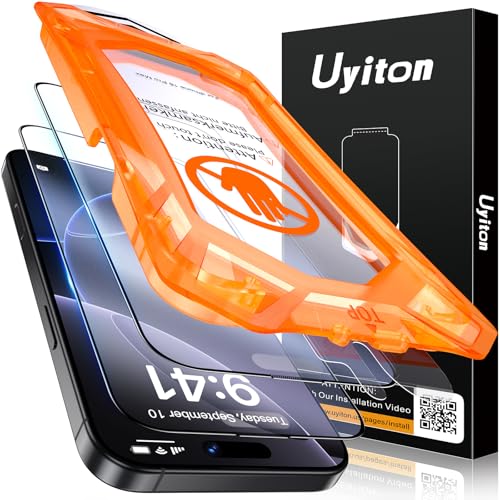 Image of Uyiton for iPhone 16 Pro Max Matte Screen Protector - Anti-Fingerprint Shatterproof Full Coverage Smooth as Silk 9H Tempered Glass Screen Cover, 2 Pack
