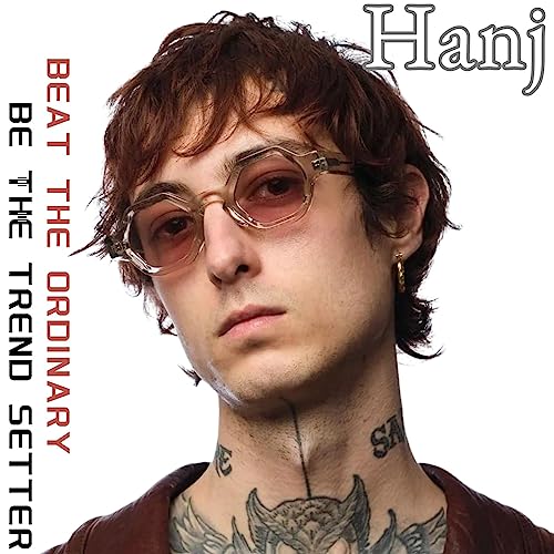 Small Square Sunglasses for Men Women Trendy Designer Hexagon Sun Glasses Classic Retro Shades3