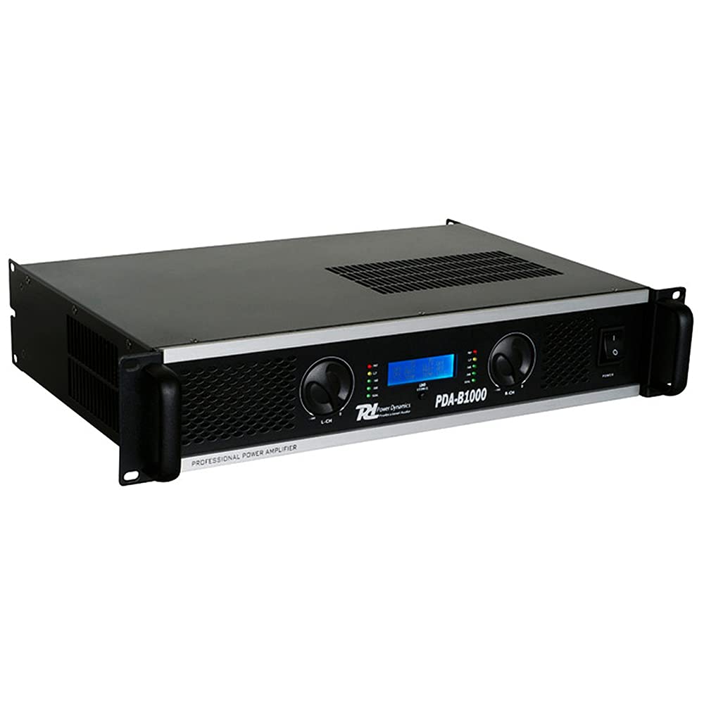 Power Dynamics PDA-B1000, Amplificateur Professionnel, Puissance 1000 Watts, Ventilateur Silencieux, Utilisation Mobile, Stéréo ou Bridgé, DJ, Concerts, Fêtes