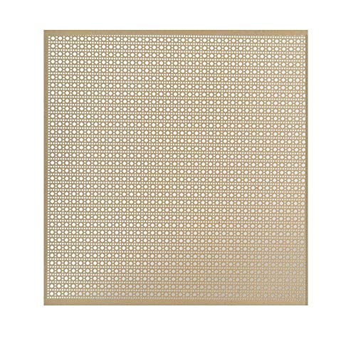 Gold Perforated Aluminum Sheet | Radiator Sheet | Lincane Design | 24 x 36 inches | .020” Thick | Great for Indoor & Outdoor Use | Made in The USA