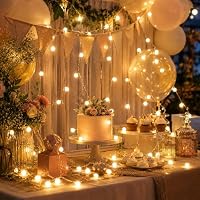 ZingBox Lichterkette Kugeln, 4 M 40 LED, Warmweiße Kugel, Batteriebetrieben – Ansicht 7