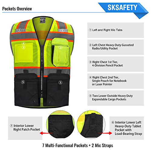 Sksafety V1051 10 Pockets Professional Level Safety Vest thumb #3