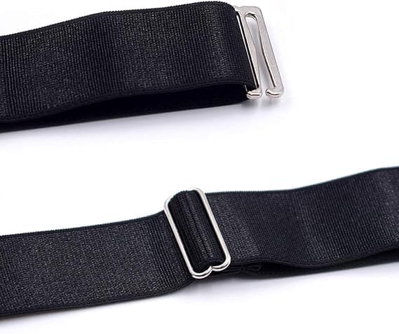Hemira Shirt Stays for Men & Women – Adjustable Elastic Shirt Stay Garter Belt with Non-Slip Metal Clips, Shirt Tucker Suspenders Holder for Formal, Military & Office Wear 2