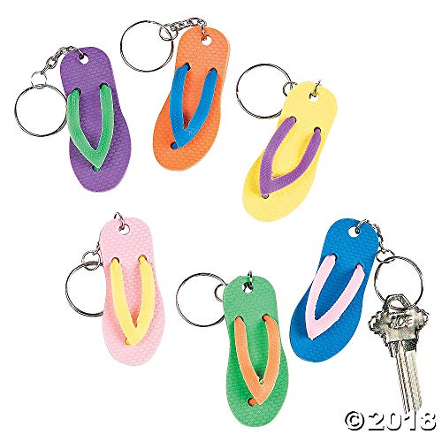 Rhode Island Novelty Flip Flop Luau Sandal Key Chains (25 Pack)
