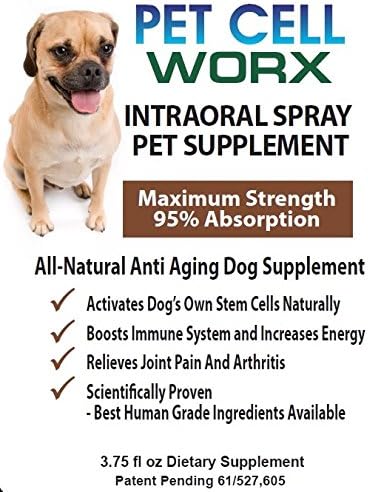 Miniatura 3 de Pet Cell Worx Spray nutricional de acción rápida para perros con glucosamina, calostro y resveratrol para una curación rápida y beneficios
