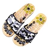 ZXW Acupressure Foot Massage Shoes | Pebble Massage Slippers | Home Men and Women Couple Summer Slippers-Level 3 Pain: Migraine