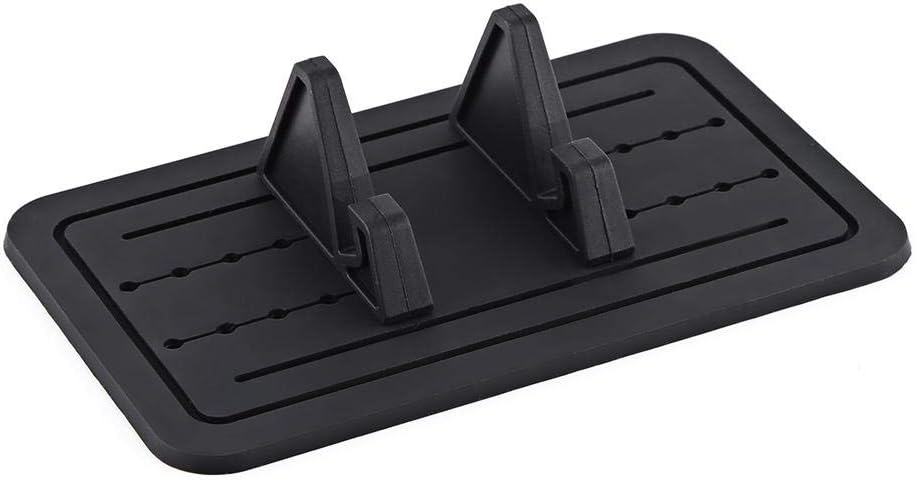 EBTOOLS Car Phone Holder, Universal Dashboard Mobile Phone Mount, Non-Slip Silicone Pad, Black