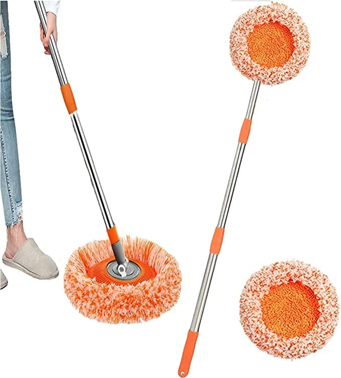 Zorzel 360° Rotatable Adjustable Cleaning Mop | Extendable Long Handle Wall Cleaning Mop | Round Microfiber Dry and Wet Dust Mops | Not Hurt Paint Scratch Free Cleaning Tool | Dust Broom (B0BZ8NR3HF) Amazon Price History, Amazon Price Tracker