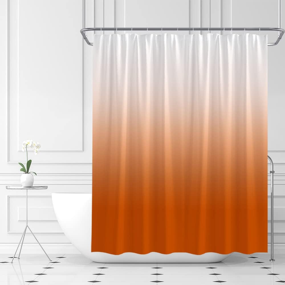 Uiyiui Multicolor-4 Blue Ombre Shower Curtain 51X71in/130X180cm/Wxh Blue White Gradient Textured ​Fabric Shower Curtain, Minimalist Modern Bathroom Curtain Decorative With Hooks