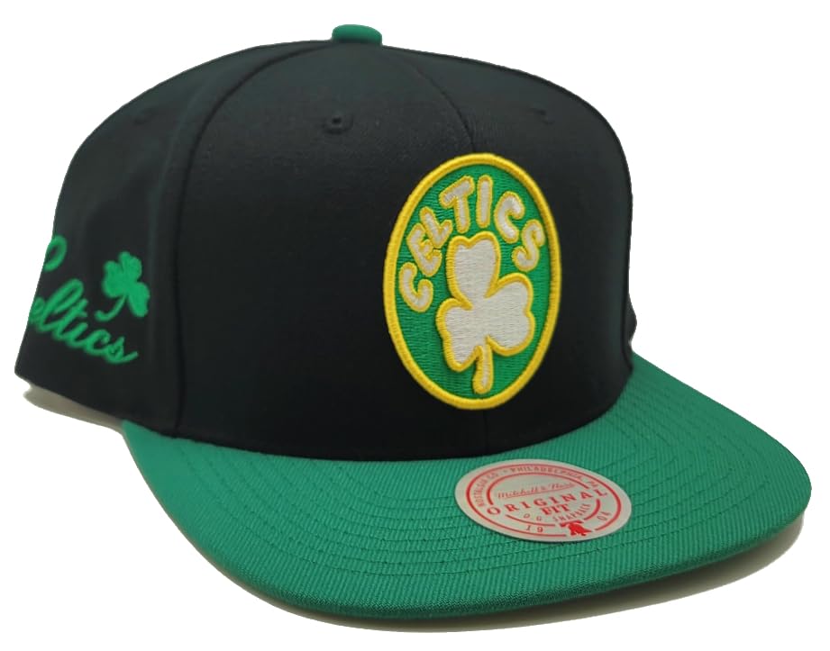 Mitchell & Ness Boston Celtics Gorra Snapback Negra y Verde miniatura 4