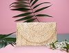 Stroh Clutch Handtasche, Damen Kupplung Geldbörse Umschlag Tasche Flache Korbtasche Sommer Strandtasche Große Brieftasche Boho-Stil für Damen #4