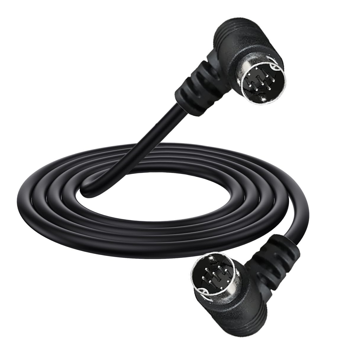 Amazon.com: PIIHUSW 8 Pin Mini Din Plug Audio Cable,90Degree Right