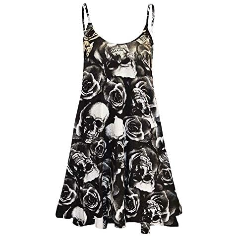 Black Cami Swing Dress with Prints Cover