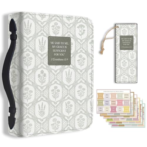 Étui en cuir synthétique floral style croquis pour livres et Bibles