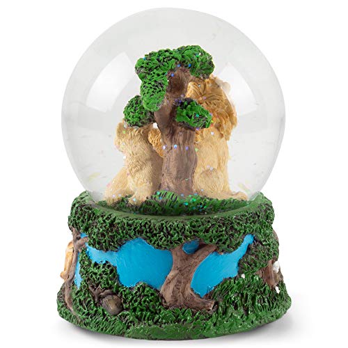 Elanze Designs Lions Zebras Elephants And Giraffes 100Mm Music Water Globe Plays Tune Born Free #TOP2