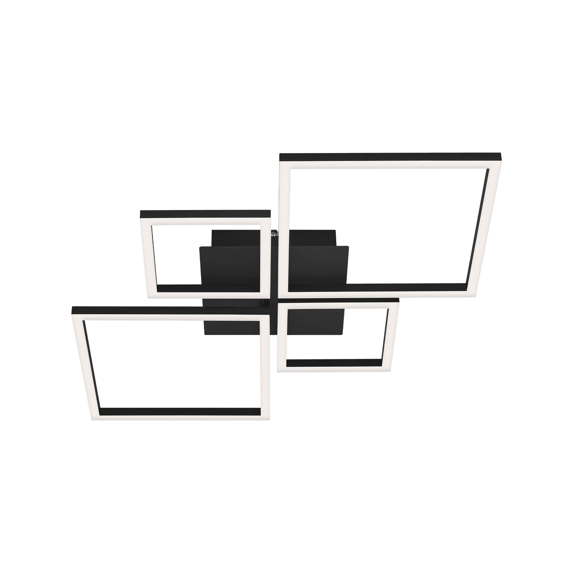 BRILONER - LED Deckenlampe dimmbar in Stufen, schwenkbar, warmweiße Lichtfarbe, Lampe, LED Deckenleuchte, Wohnzimmerlampe, Schlafzimmerlampe, Küchenlampe, Deckenbeleuchtung, 75x47x7,3 cm, Schwarz