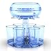 Dispensador 6 Vasos Chupito Y Soporte, Dispensador Transparente Para Llenado De Líquidos, Material De Calidad Alimentaria, Juegos De Beber Vino Para Bar, Cóctel (Azul)