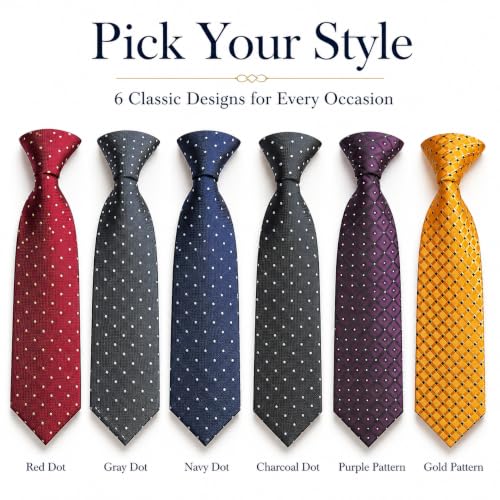 Image of WeiShang Neckties for Men, Classic Formal Tie