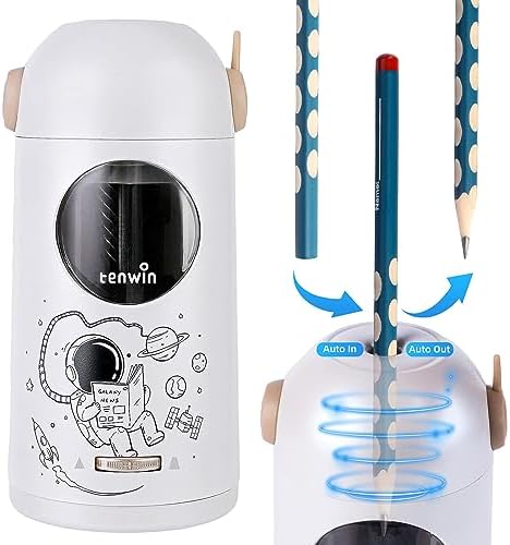 tenwin Sacapuntas Eléctrico Automático, Sacapuntas Recargable con...