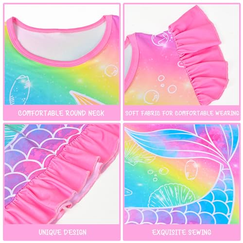 Image of Girls Nightgowns Unicorn Sleepwear Night Sleep Dress Pajamas Little Kids Toddler Soft Nightgown