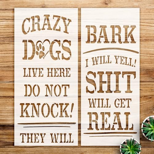 Dog paw Stencil Pattern for Wood and Outdoor Decor, Fun Porch Sign Design, Perfect for DIY Home Projects and pet Lovers - Size A4 (10.0