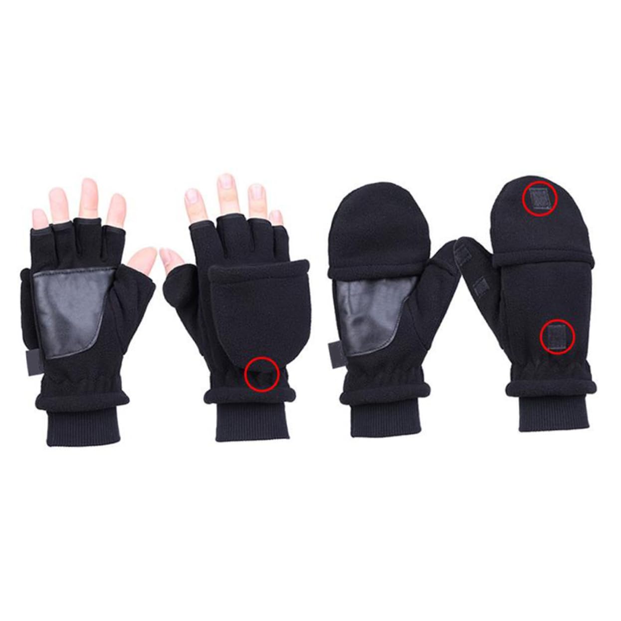 TOVINANNA Stripped Half-Finger Gloves Men's Touchscreen Computer Gloves for Cold Weather Windproof Feature