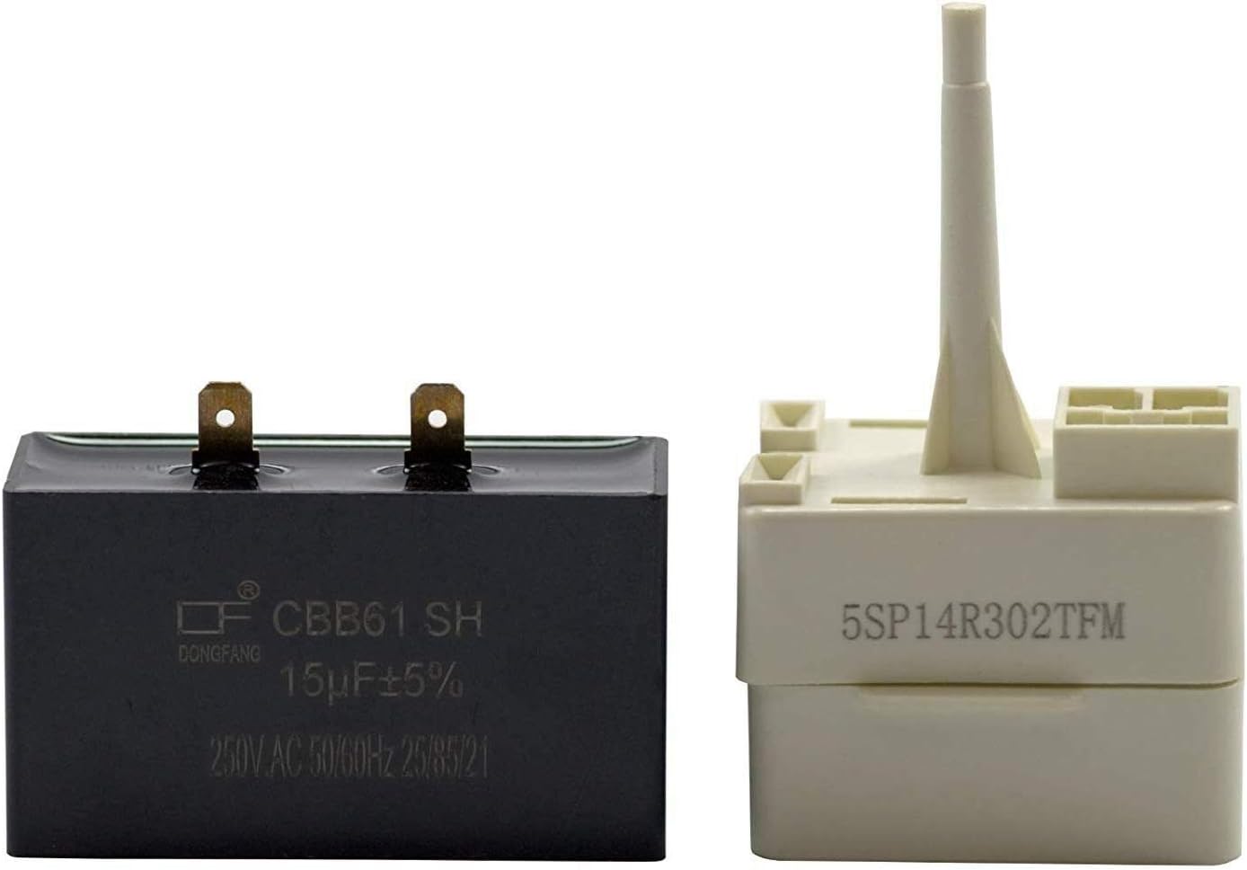 W10613606 Refrigerator Compressor Start Relay & Capacitor