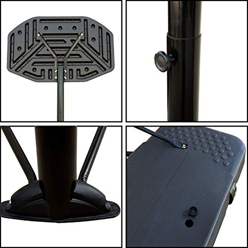 HooKung Pro Portable Basketball Hoop Stand System with 44\" Backboard and Height Adjustable Official 10\' - Thumbnail 3