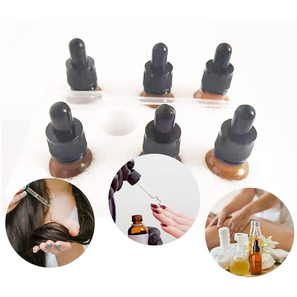 Bottiglie Contagocce In Vetro Marrone 5ml E 10ml | Con Pipette | Per Oli Essenziali E Aromaterapia