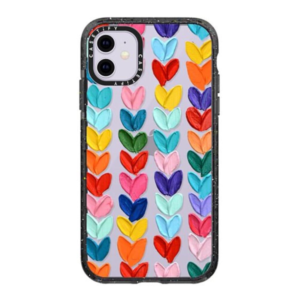 Amazon.com: CASETiFY Impact Case for iPhone 11 - Clear Polka Daub