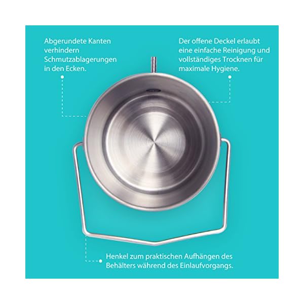 EBENTHAL-VITAL Darmeinlauf mit 2 m Schlauch und Edelstahlbehälter - Irrigator zur Darmreinigung BPA-frei - Darmspülung… – Bild 4