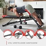 Finer Form Multifunktionale FID Hantelbank für Ganzkörpertraining, übergroße Rückenverlängerung, römischer Stuhl, verstellbare Bauchmuskelbank, Schrägbank, Flachbank – Bild 2