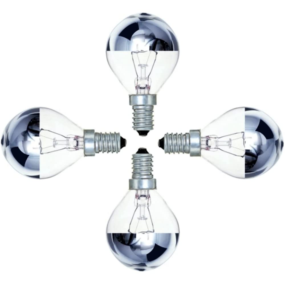 Royalux Oven Light Bulbs 40 Watt Appliance Replacement Bulbs for Oven, Stove, Refrigerator, Microwave. Incandescent High Temp G45 E27 320 Lumens 4PACK (E14 Mirror)