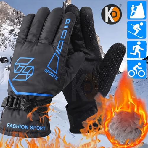 Image of K D Winter Wear 3-in-1 Cap Muffler Gloves Set for Adults | Woolen Beanie cap, Mafler Scarf & Hand Gloves | Thermal, Fleece-Lined, Unisex Winter Accessories (Gloves /cap-Mafler - Black)