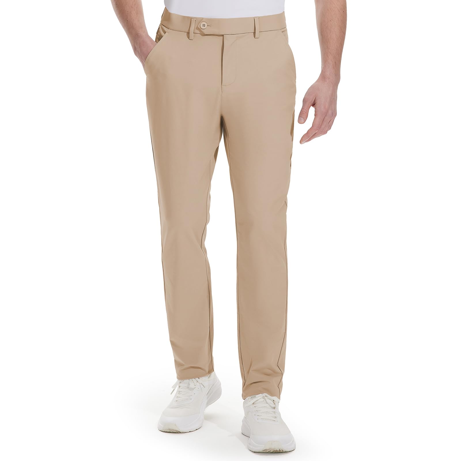 Mens Golf Pants Stretch Dress Pants 30 32 34 Comfy Lightweight Casual Trousers Quick Dry Travel Pants with