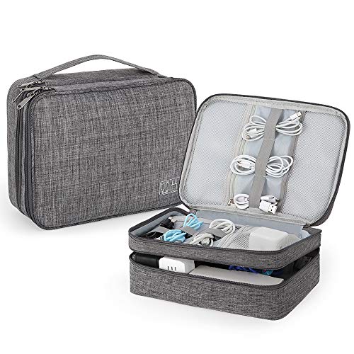 Electronic Organizer Travel Case Universal Cable Organizer Electronics Accessories Bag 3-Layer for Cable