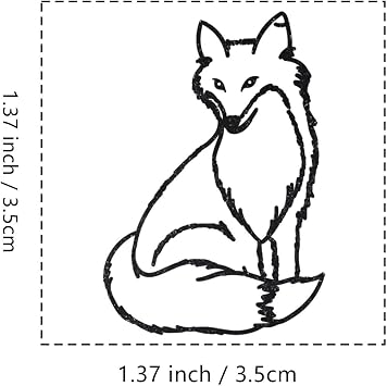 Fox Rubber Stamp, 1-1/3 Medium Animal Stamp for Scrapbooking Card Making Crafting