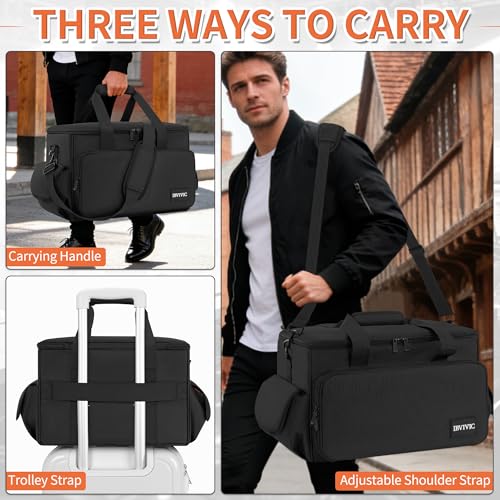 Image of IBVIVIC DJ Cable File Bag With Adjustable Dividers, Dj Gig Bag for Cables, Cords, DJ Gear, Sound Instrument and Accessories, Cable Organizer Bag 16L x 11W x 12H inch