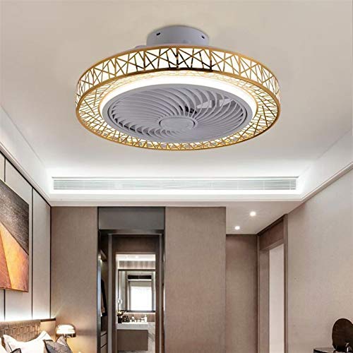 Ventilateur de plafond avec lumières télécommande et plafonnier 46W - 2